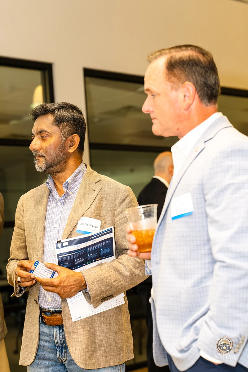 Startup Runway and an executive in conversation at Richardson IQ