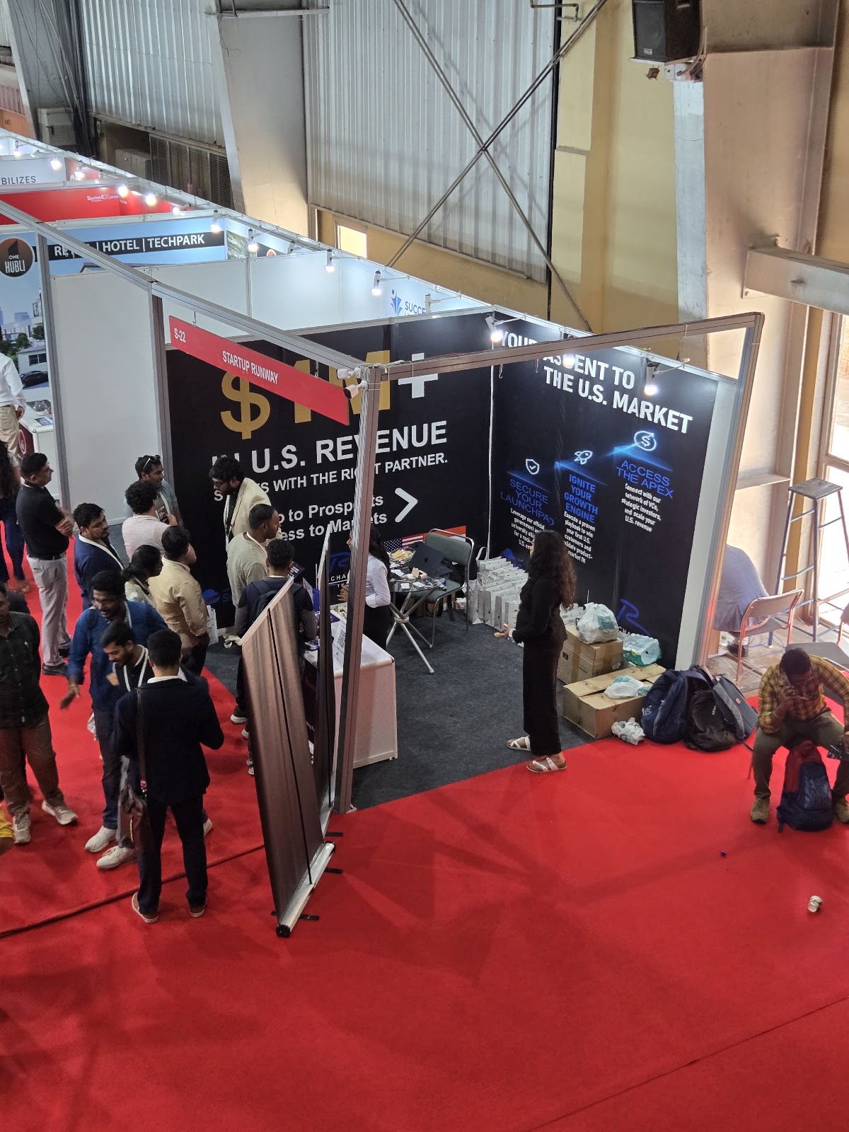 Startup Runway exhibit area at Bengaluru Tech Summit
