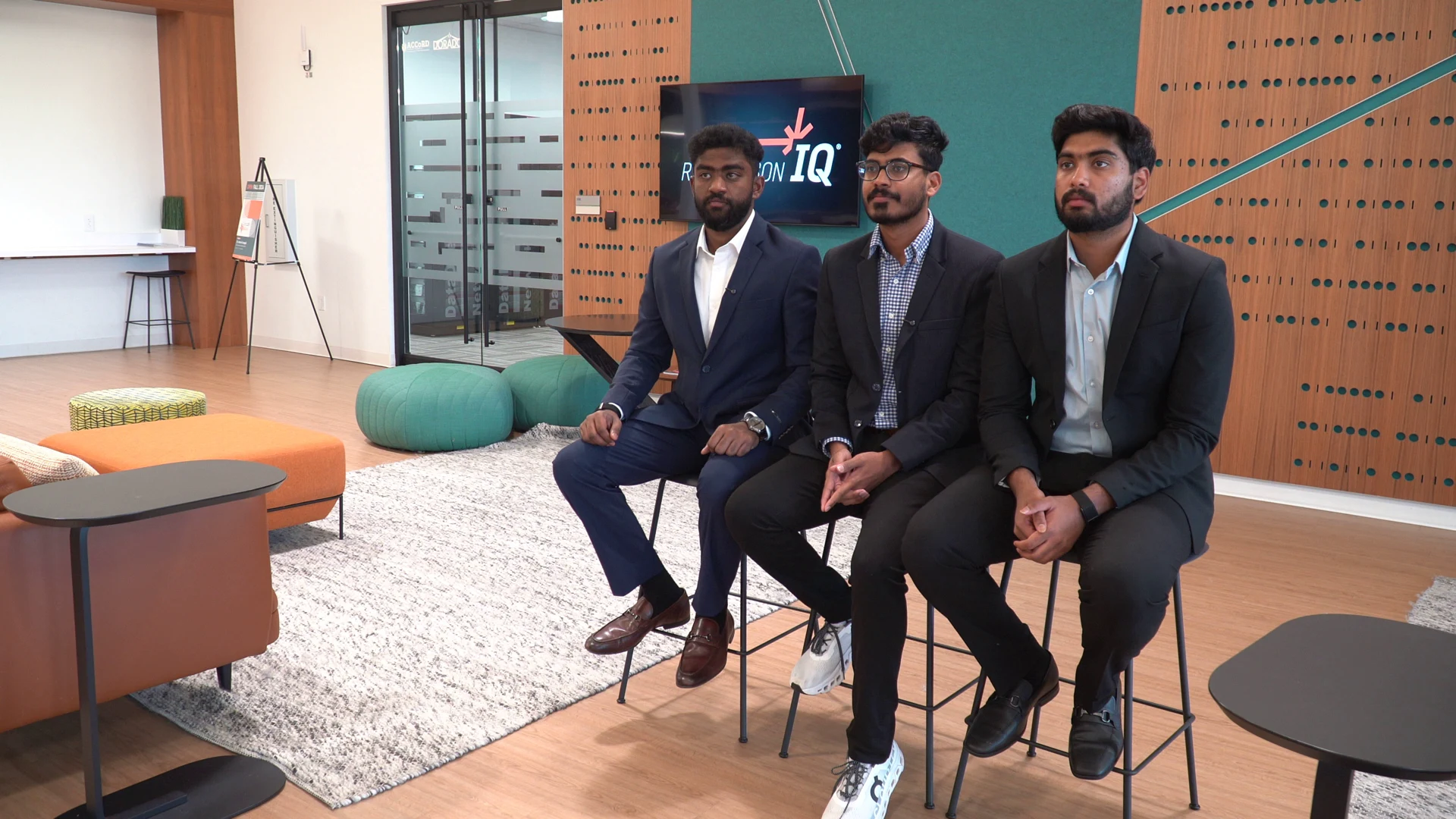 Iris Mobility founders inside Richardson IQ during WFAA coverage